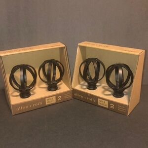 NIOP allen + roth Set of 4 Matte Black Finish Cage Ball Finials